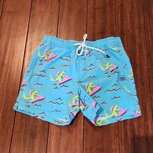 Blue Dinosaur Swim Shorts